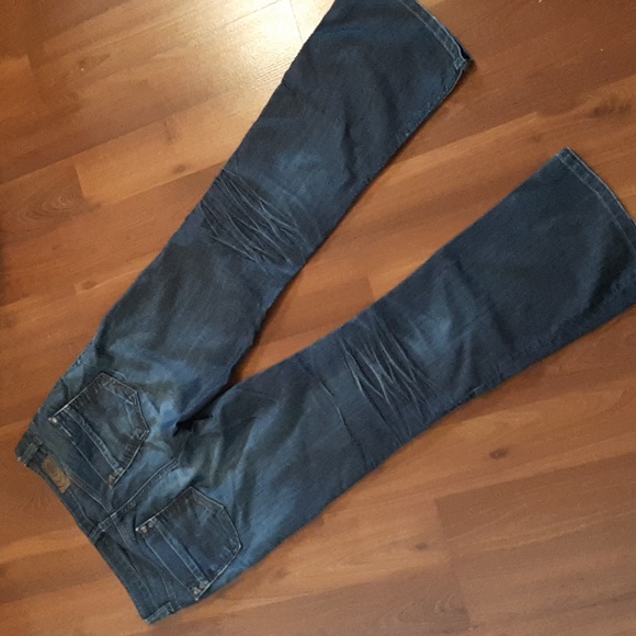 MAVI "Molly" Distressed Look Midrise Flare, Dark Wash Jeans-Size 29/32 - Picture 6 of 11